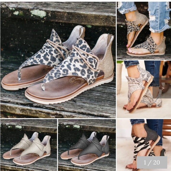 Animal print Gladiator Sandals 7.5 - Picture 5 of 5